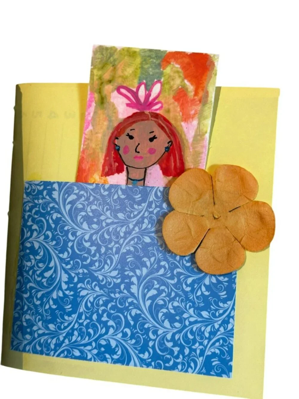 Mini Junk Journal OOAK Writing Artwork Handmade Book Upcycled Inner Child
